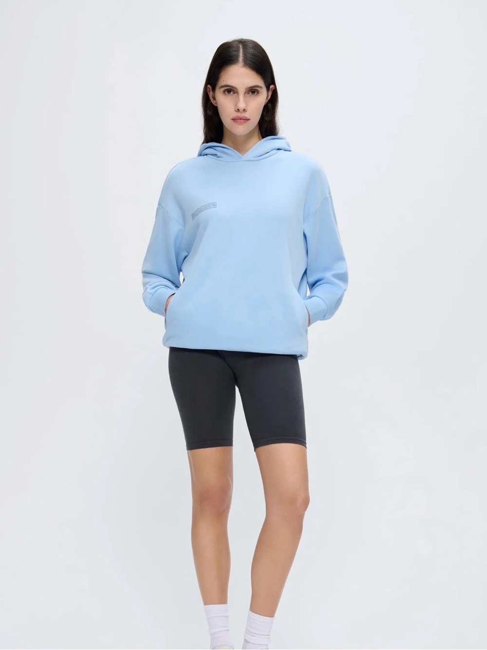 PANGAIA WOMENS 365 MIDWEIGHT HOODIE - DEWDROP BLUE